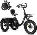 Bicicleta elétrica, ESKUTE, T302, 48V, 20,8Ah, 25 km/h, 4 ', dobrável, Preto, para uso diário