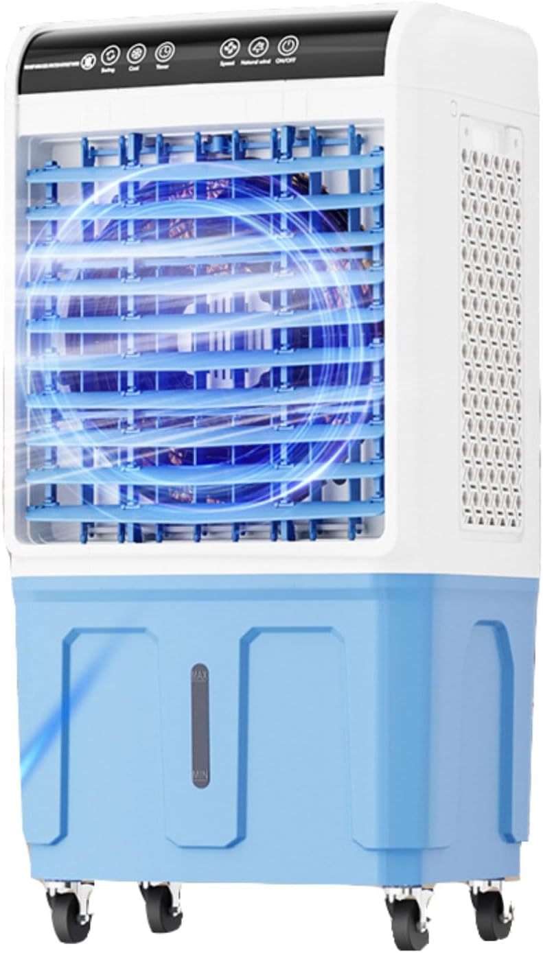 Ar condicionado portátil, Generisch, com rodas, Branco / Azul, para uso diário