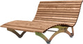 Espreguiçadeira, SCALANT, 99 cm, 190 cm, 90 kg, 36 cm, 156 × 150 × 99 cm, madeira, Castanho, para uso diário
