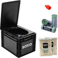 Sanita de campismo, BOXIO, 5l, Preto / Verde / Vermelho, para uso diário