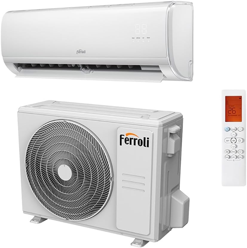 Ar condicionado split, Generic, com comando à distância, com temporizador, Branco, para uso diário
