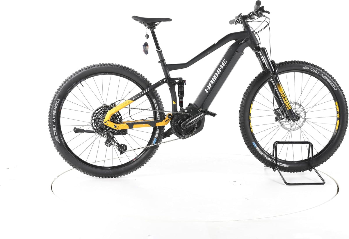 Bicicleta de montanha, Amazon Renewed, 175 cm, 29 ', 120 kg, 250 W, 25 km/h, Preto / Amarelo, para uso diário