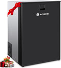 Frigorífico, AAOBOSI, 110L, 24V, regulável, com iluminação LED, Preto / Prateado, para uso diário