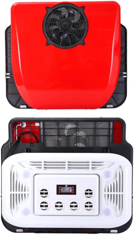 Ar condicionado, Generic, 12 V, 24 V, 858 × 970 × 150 mm, resistente à água, algodão, plástico, Vermelho / Branco / Preto, para uso diário
