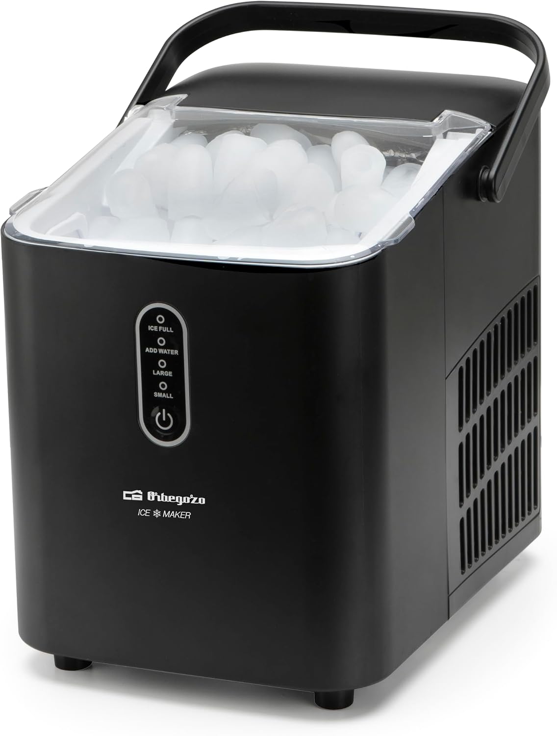 Máquina de cubos de gelo, Orbegozo, MHH, 120 W, 1 l, 30,5 cm, 33 × 24,5 × 30,5 cm, Preto, para uso diário