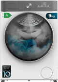 Cecotec, Máquina de lavar roupa, 9 Kg, 2000 W, 1400 rpm, 16 Programas, com ecrã tátil, tecido, Multicolor, para uso diário