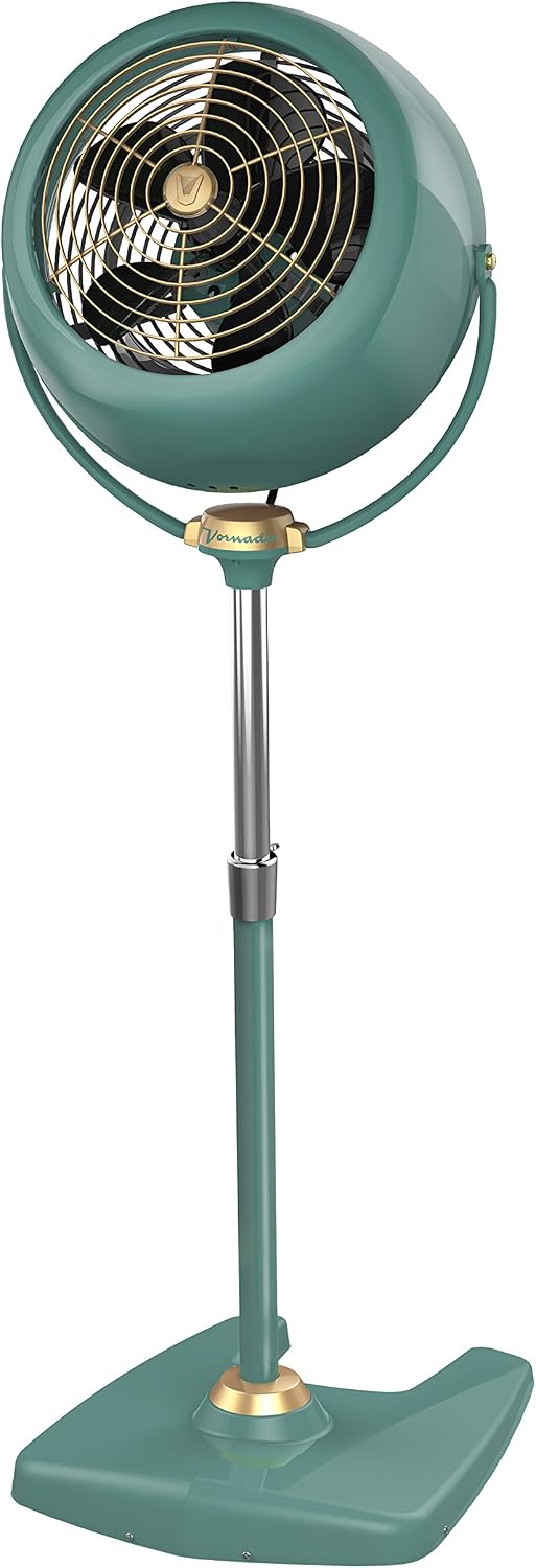 Ventoinha de mesa, Vornado, VFAN, 106,7 cm, 139,7 cm, regulável, Verde, para uso diário