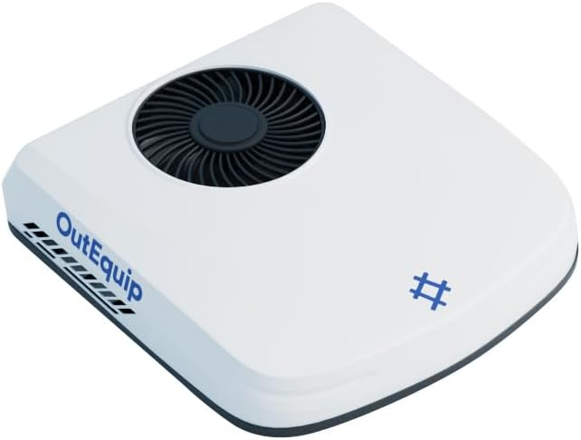 Ar condicionado, outequip, 12V, Branco / Preto, para uso diário