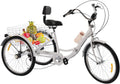 Veículo infantil a pedais, Kcolic, 7 Velocidades, 140 kg, 10 cm, dobrável, com iluminação LED, com rodas, aço, Branco, para uso diário