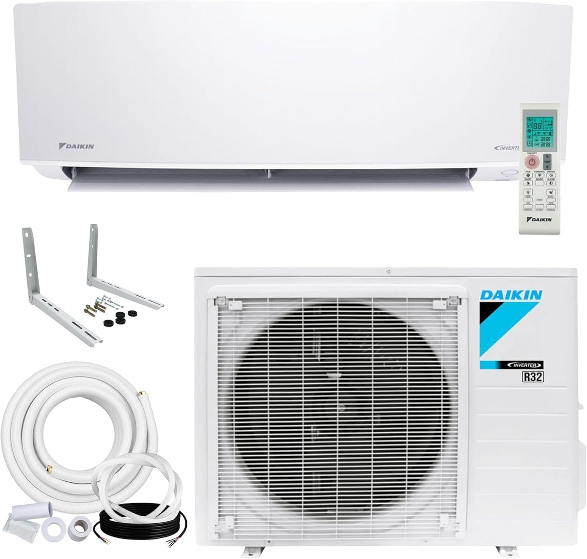 Ar condicionado split, DAIKIN, SEER2, 230V, Branco, para uso diário