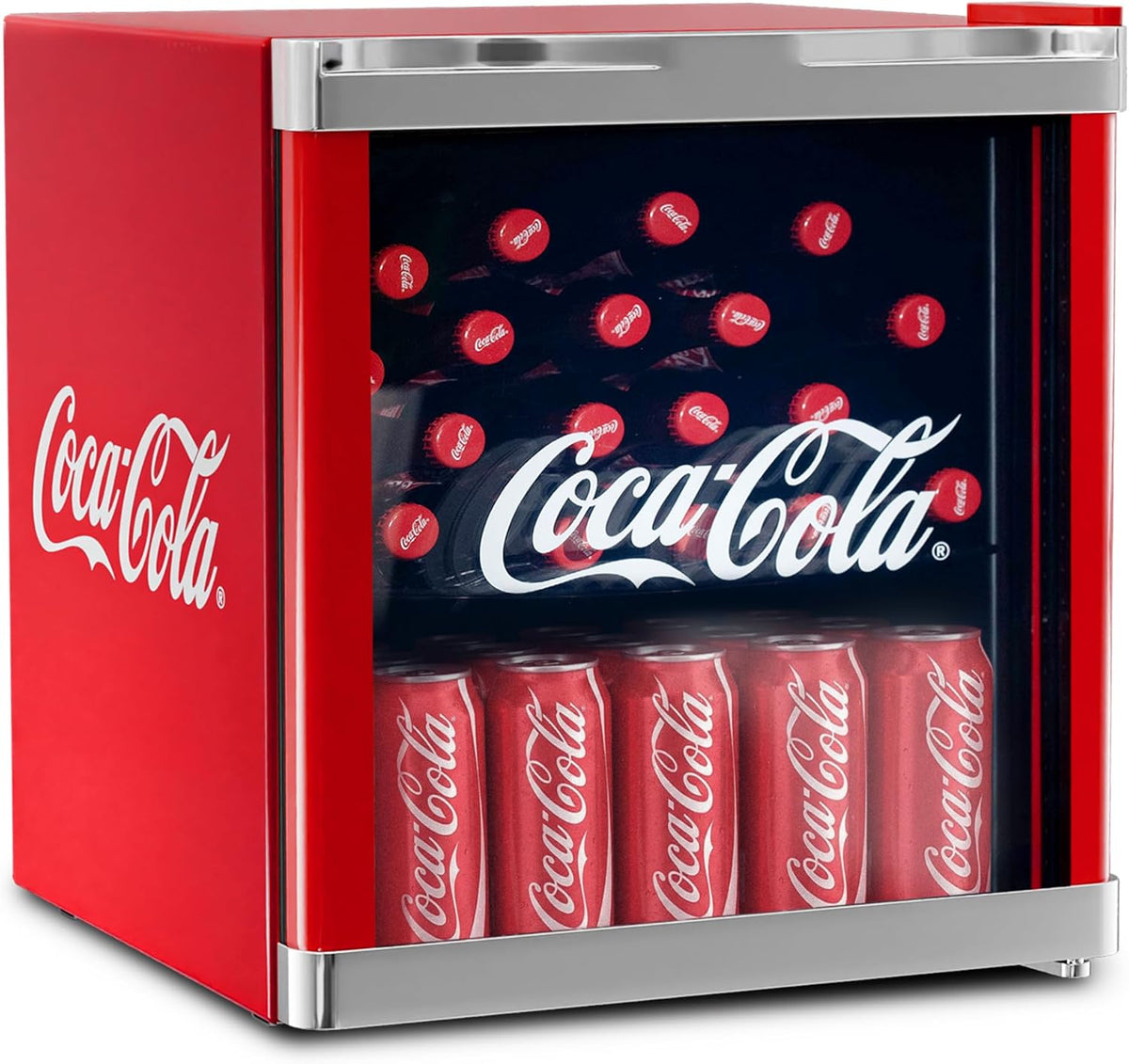 Frigorífico para bebidas, °CUBES, Original, 48L, 50l, 47cm, 50 × 43.5 × 47cm, classe energética B, Vermelho, para uso diário