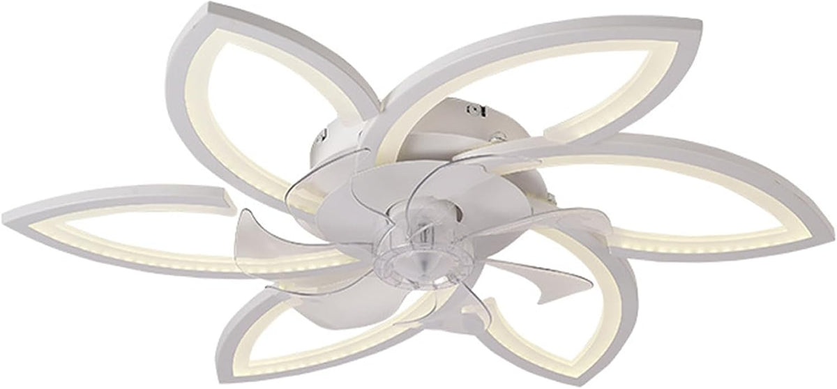 Ventoinha de teto com luz, DDYY, 78cm, com comando à distância, com temporizador, Branco, para uso diário