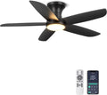 Ventoinha de teto com luz, Ohniyou, Deckenventilator, 117 cm, 35 dB, 6 níveis, com comando à distância, com temporizador, com controlo por aplicação