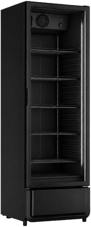 Frigorífico para bebidas, Générique, 350 L, 0 a, 1905 mm, 590 × 645 × 1905 mm, com iluminação LED, com prateleiras, com rodas, vidro, Multicolor