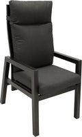 Cadeira de jantar, DEGAMO, 59cm, 73cm, 112cm, regulável, alumínio, poliéster, Antracite / DunkelCinzento, para uso diário