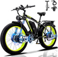 Bicicleta, QIKAITU, 250W, 48V, 23Ah, 26', regulável, alumínio, Preto / Amarelo, para uso diário