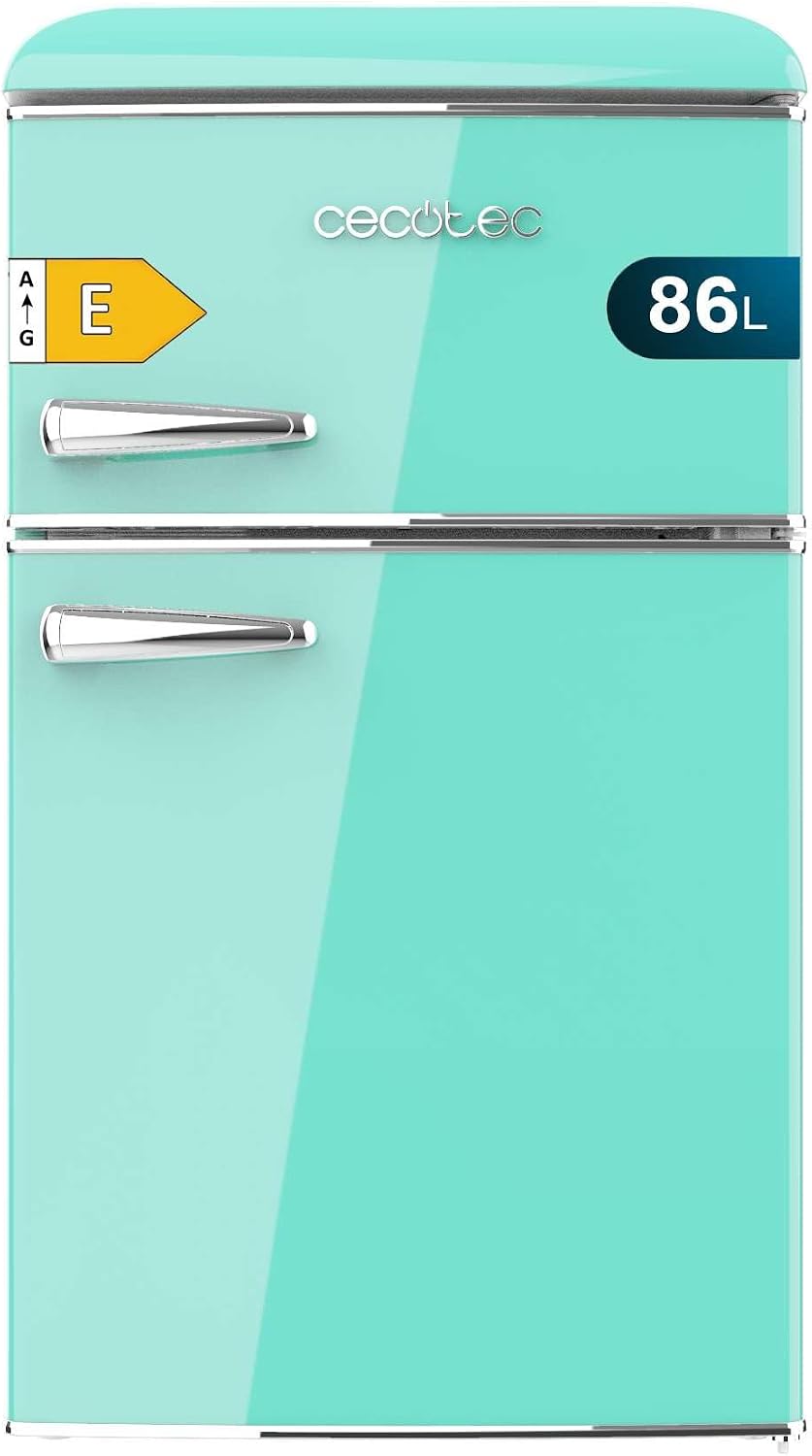 Minifrigorífico, Cecotec, Kleiner, 86L, 89,3 cm, 48,7 cm, classe energética E, Verde, para uso diário