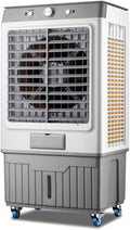 Climatizador evaporativo, Generisch, 60L, com rodas, Branco / Cinzento, para uso diário