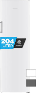 Congelador vertical, Heinrich ́s, Gefrierschrank, 204L, 39 dB, 60,0 cm, 54,5 cm, 170,5 cm, Branco / Cinzento, para uso diário