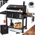 Grelhador a carvão, KESSER, Holzkohlegrill, 41,5 cm, 24 cm, 56 × 41,5 cm, 54 × 24 cm, com rodas, aço inoxidável, aço, Preto / Prateado