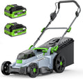 Corta-relva, ETOOLAB, Akku-Rasenm, 40V, 43cm, 50L, 4,0 Ah, dobrável, regulável, com bateria, Cinzento / Verde / Preto, para utilização no exterior