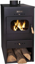 Forno, BALKAN ENERGY, 8.6 kW, 380 mm, 9 kg, Classe d, aço, madeira, Preto, para a cozinha