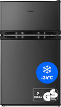 Frigorífico combinado, MEDION, Mini, 61L, 24L, 40 dB, 24kg, altura regulável, regulável, Cinzento, para uso diário
