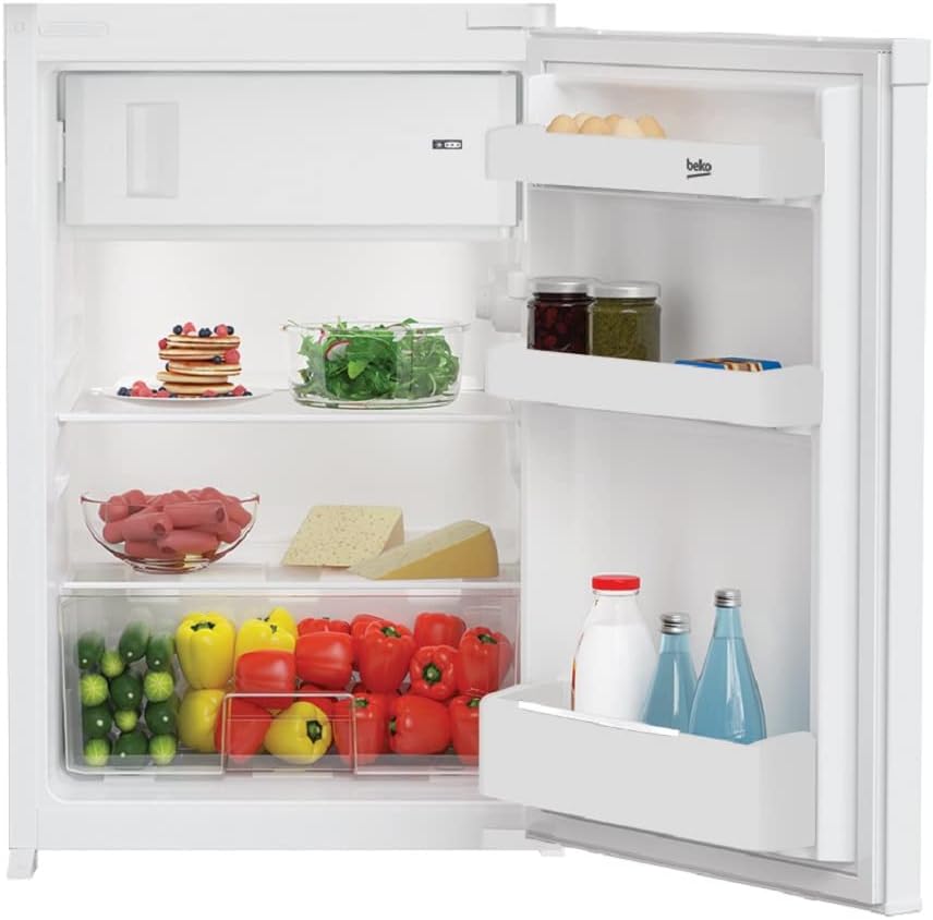 Beko, Frigorífico combinado, B1754FN, 88 cm, 13 l, 97 l, regulável, com iluminação LED, Branco, para uso diário