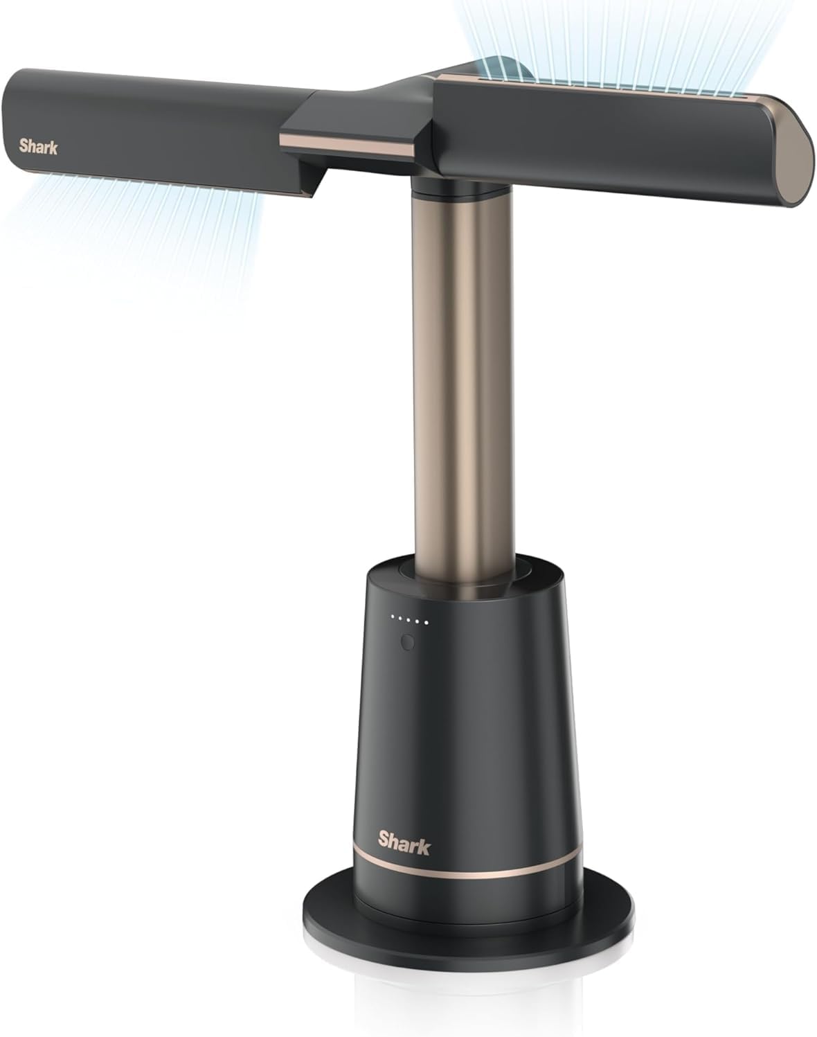 Ventoinha de torre, Shark, TurboBlade, 40 dB, 80 cm, 96 cm, 112 cm, 128 cm, com comando à distância, com temporizador, Preto / Dourado